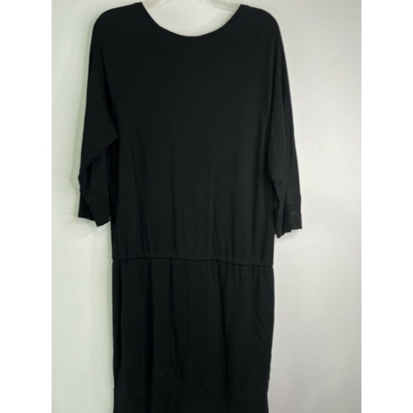 Pl Movement by Pink Lotus Mini Dress Drawstring Waist Black Size Large - Picture 6 of 9